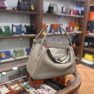 90%New Used Hermes Lindy 34 81 Gris Tourerelle TC皮 斑鳩灰銀扣 #愛馬仕