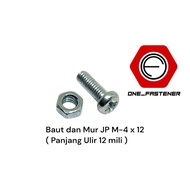100 Pcs JP M4x12 White Screwdriver Bolts Plus 4x12 4mm 1.2cm flower nuts 7 keys Screw Nut Bolt and N
