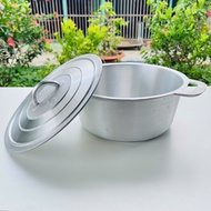 Thai Cast Iron Pot No. 5, diameter 26cm, height 10.5cm - Shiny Solid Cast Iron