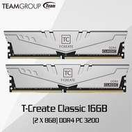 Ram TEAM T-CREATE CLASSIC 16GB 2x8GB / 2X16GB 3200Mhz DDR4 SILVER DUAL CHANNEL