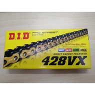 ORIGINAL JAPAN DID X-RING CHAIN 428VX132 - GOLD / XRING XRIN JEPUN RANTAI SPOCKET SPROCKET EMAS