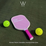W Gallery FIBER GLASS 16mm Pickleball Paddle - Peace Love Pickleball