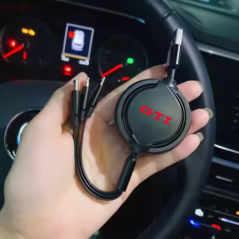 Fast Charing Data Cable 100W Multifunctional 3 in 1 Data Cord For VW Golf 5 6 7 8 GTI Polo Mk6 R Mk7