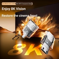UHD2.1 Version HDMI Female to Mini/Micro HDMI Male Transparent Adapter 8K @ 60Hz Suitable for Digita