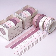 PTT Masking Tape Set 5pcs Essential Collection Isi 5 Selotip Bahan Kertas Washi Warna Warni
