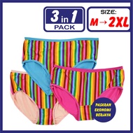 underwear women SELUAR DALAM WANITA 3315# [3pcs/set] WOMENS UNDERWEAR/ SPENDER WANITA GADIS TIGA HEL