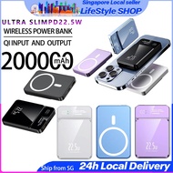 【SG SELLER】20000mAh Powerbank Fast Charging Slim Magnetic Wireless Power Bank PD22.5W Powerbank Fast Charging Power Bank