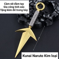 (23cm) Mô hình Trưng Bày Kunai Naruto Bằng Thép Không Gỉ Cực Kỳ Đẹp Mắt - Tặng kèm giá đỡ