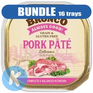 Bronco Pork Pâté Dog Wet Food 100g X96