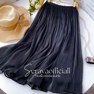 Serayaofficiall- LAVYE Shimmer Skirt- Shimmer Maxi Skirt 90CM Long Shimmer Skirt Premium Pleated Ski
