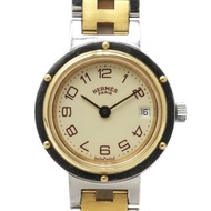 Hermes 愛馬仕 Clipper Combi Ivory Dial Cream SS GP 石英女士手錶