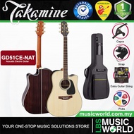 Takamine GD51CE-NAT Cutaway Dreadnought Solid Spruce Top Acoustic Electric Guitar with Bag - Natural