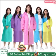 Unisex Waterproof Rain Coat Reusable EVA Thick Raincoat Rain Coat Hooded Poncho Rainwear Outdoor Tra