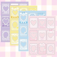 1 sheet of Korean deco toploader frame stickers [100]