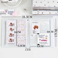 [ItisU] Cartoon 4 Grid Idol Card Photo Booth Album For 40 Pcs 2x6 Inch Photo Strips Bookmark 20 Pcs 