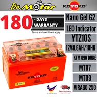 YTZ10S YTZ10 Koyoko Gel G2 Battery Batteri Bateri 100% Original KOYOKO KTM 690 DUKE MT09 MT07 VIRAGO