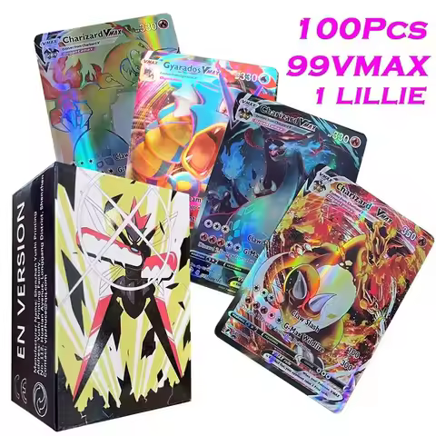 New English Spanish French Pokemon Cards Holographic EX Vstar Vmax GX Letter Rainbow Arceus Shiny Ch