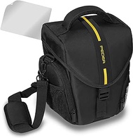PEDEA Yellow SLR Camera Case Bag with Screen Protector for Panasonic Lumix DMC G70 G81 GM5 GX80 GH4 GX8 Sony Alpha 6500 Nikon D5600