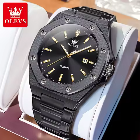 OLEVS Brand Watch Men's Business Quartz Watch Steel Strip 3613