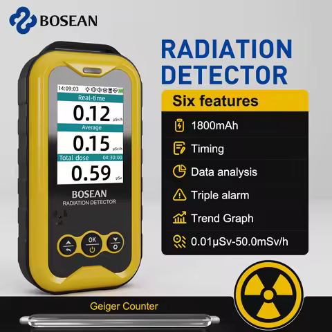 Geiger Counter Nuclear Radiation Detector X-ray R Hard β Ray Detector Handheld LCD Radioactive Teste