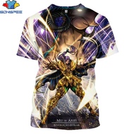 SONSPEE Anime Saint Seiya Series Print shirt 3D Summer Men Women T-shirt Fashion Streetwear Man Oversize Clothing Kids T-shirts