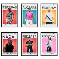 Federer Tennis Star Wall Art Poster Nadal Tennis Legend Canvas Art Prints Murray Decor Picture Tenni