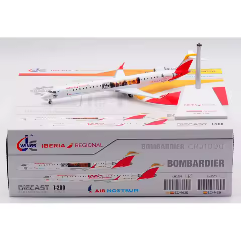 LH2508 Alloy Collectible Plane Gift JC Wings 1:200 Iberia Regional Bombardier CRJ-1000 Diecast Aircr