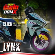 Bom Rangsit BomX Lynx Cnc Mags Click 125/150/ BEAT FI/Mio Sporty/Mio M3 Star Mags 14s 5 Spokes