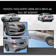 TOYOTA VIOS DUGONG NCP93 2008-2012 D68 DRIVE 68 STYLE FULL SET BODYKIT FRONT SKIRT,SIDE SKIRT,REAR S