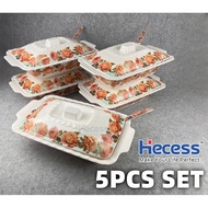 Hecess Melamine Food Tray Set - Elegant & Practica Buffet Bekas 1/3/5Pcs Set - KD230