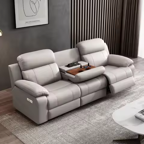 JC electric recliner PU leather modular living room furniture set USB port electric recliner sofa