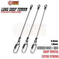 LONG SNAP TOMAN 10cm contains 3pcs Safety Snap Wire for Casting Toman Snap Casting
