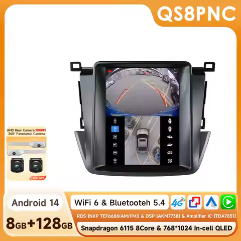 For Snapdragon AI Intelligent Systems Car Radio For Toyota RAV4 2013-2018 GPS Multimedia Player Ster