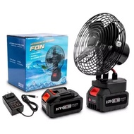 Kipas Portable Fan Rechargeable Lithium Battery Shaking Head Fan Camping Fan