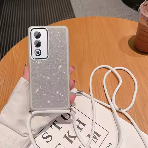 For Oppo A80 A79 5G A40 A40m A3x A16 A54s A16s A53 Funda Luxury Crossbody Lanyard Candy Color Glitte