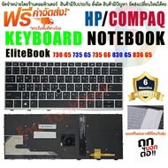 Keyboard HP Elitebook 830-G5 730-G5 735-G5 836-G5 830-G6 Gray Thai-English With Lights