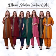 One SET SADIN GOLD//SADIN TUNIC SET//JUMBO MET RAYON