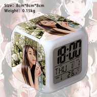 IU Cartoon Pattern Student Night Light Bedside Clock