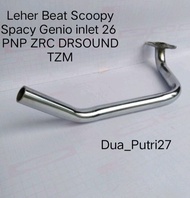 pipa/leher knalpot PNP BEAT lama BEAT new SCOOPY SPACY GENIO VARIO 110 FI diameter 26 mm untuk knalp