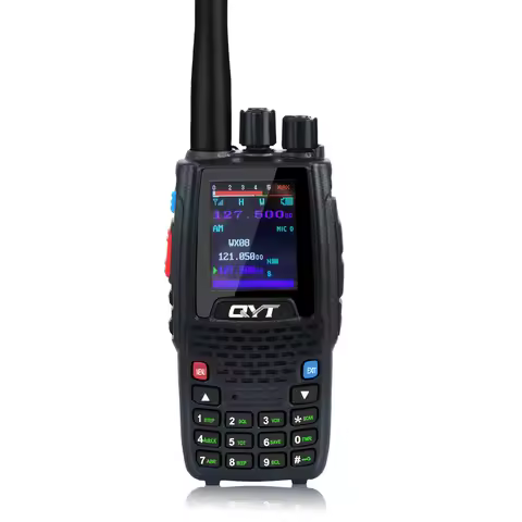 Air Band Transmit Walkie Talkie Tx108.000-136.999MHz Rx108.0000-136.999MHz 6W 200Ch W/10 NOAA Weathe