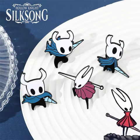 Game Hollow Knight: Silksong Hornet Cosplay Badge Alloy Brooch Clothes Lapel Pins Backpack Jewelry A