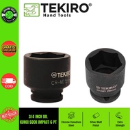 TEKIRO 3/4 inch DR. Impact Socket 6 PT Impact Socket Wrench Socket Set