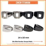 Sarung Cincin Titanium Petak / Cincin Lelaki / Cicin Lelaki Tanpa Batu