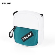 ESLNF E-Bike Tail Bag β 51g Lightweight Green-White Hanging Saddle Bag with Zipper Cover 900D Nylon