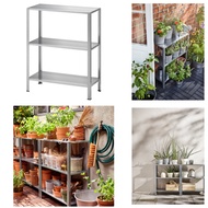 HYLLIS Steel Shelving Storage Unit With / 3 Tier Steel Rack / Covered / Storage Shelf/ Outdoor Rack 