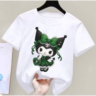 2026kuromi Leisure t-shirtgreen South Korea2-16yearscodageschildrencharacters 8AS3