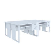 INDEX LIVING MALL โต๊ะคอมพิวเตอร์ 4 ที่นั่ง D รุ่นเวคตร