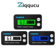 ZIQQUCU 6136 Battery Capacity Indicator Voltmeter Testers with LCD Display for Lithium Lead-Acid Batteries 12V-72V