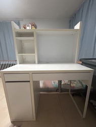 IKEA 白色書桌連書架