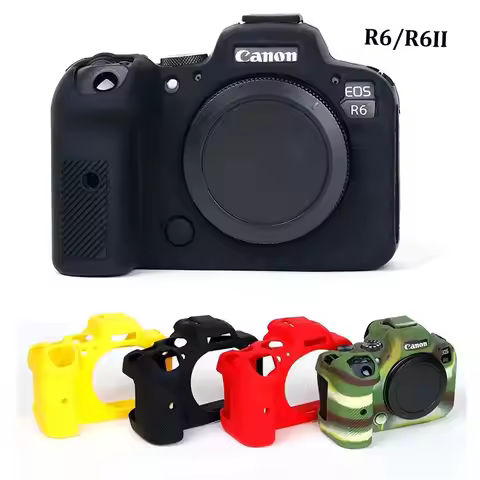 Silicone Protective Case for Canon EOS R6 Mark II R6II 2 Non-slip Grip Dustproof Scratchproof Soft R